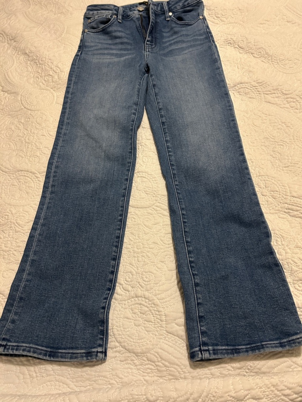 Quince Women's Medium Blue Flare Wide-Leg Jeans